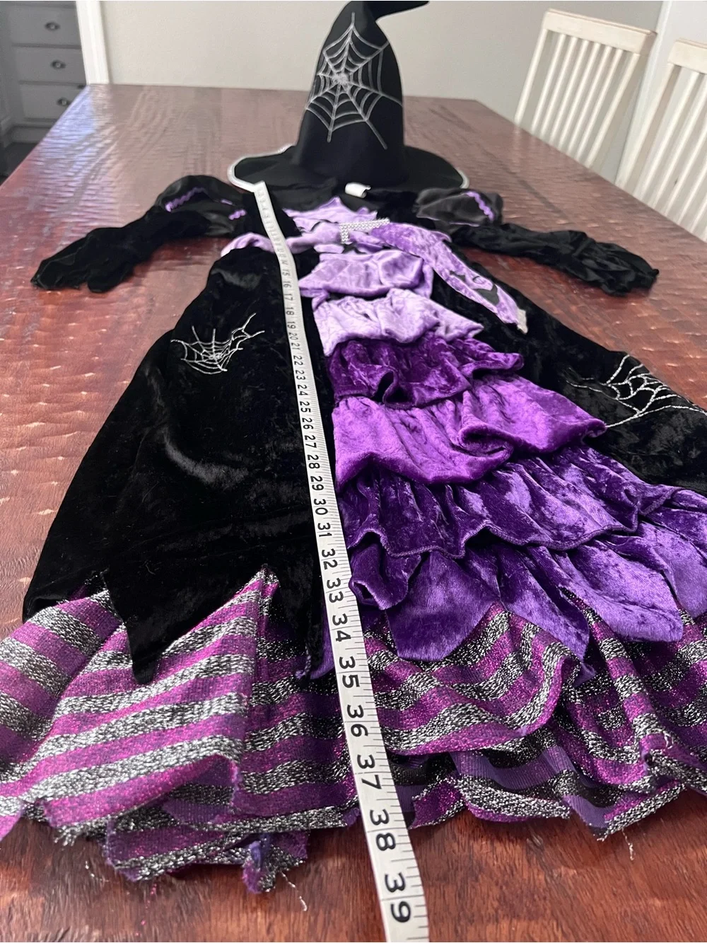 Kids Black and Purple Witch Costume Dress size 7/8